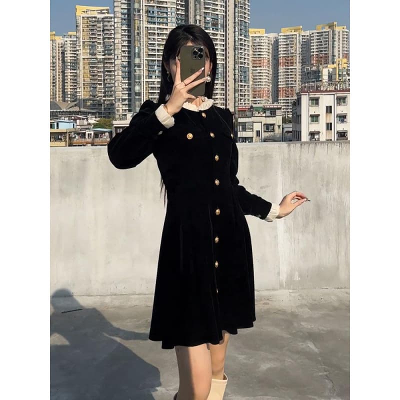 ロングワンピース レースふんわり姫系ワンピース