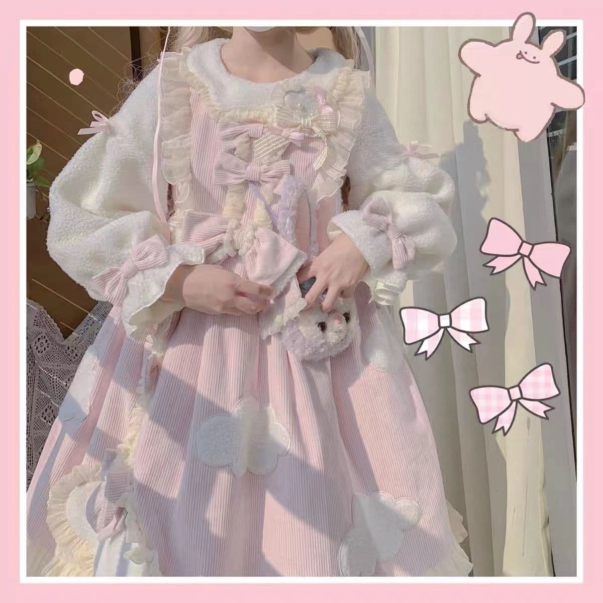 ロングワンピース ふんわり姫袖のロリータワンピース