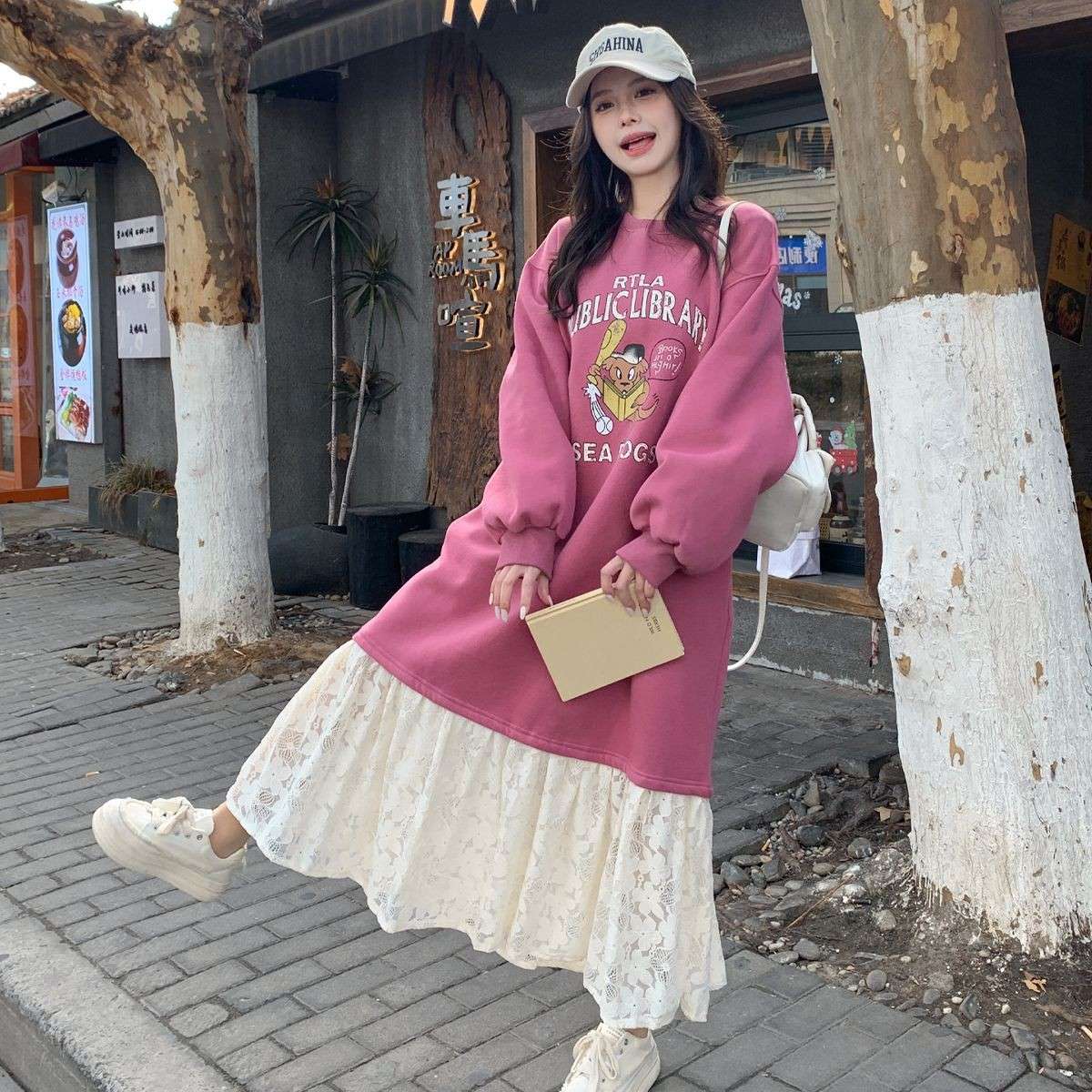 ロングワンピース 優しさ溢れる図書館ワンピース