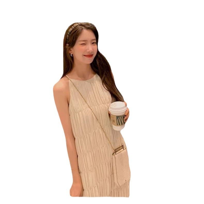 春夏新作キャミロングワンピース女性用多サイズ展開