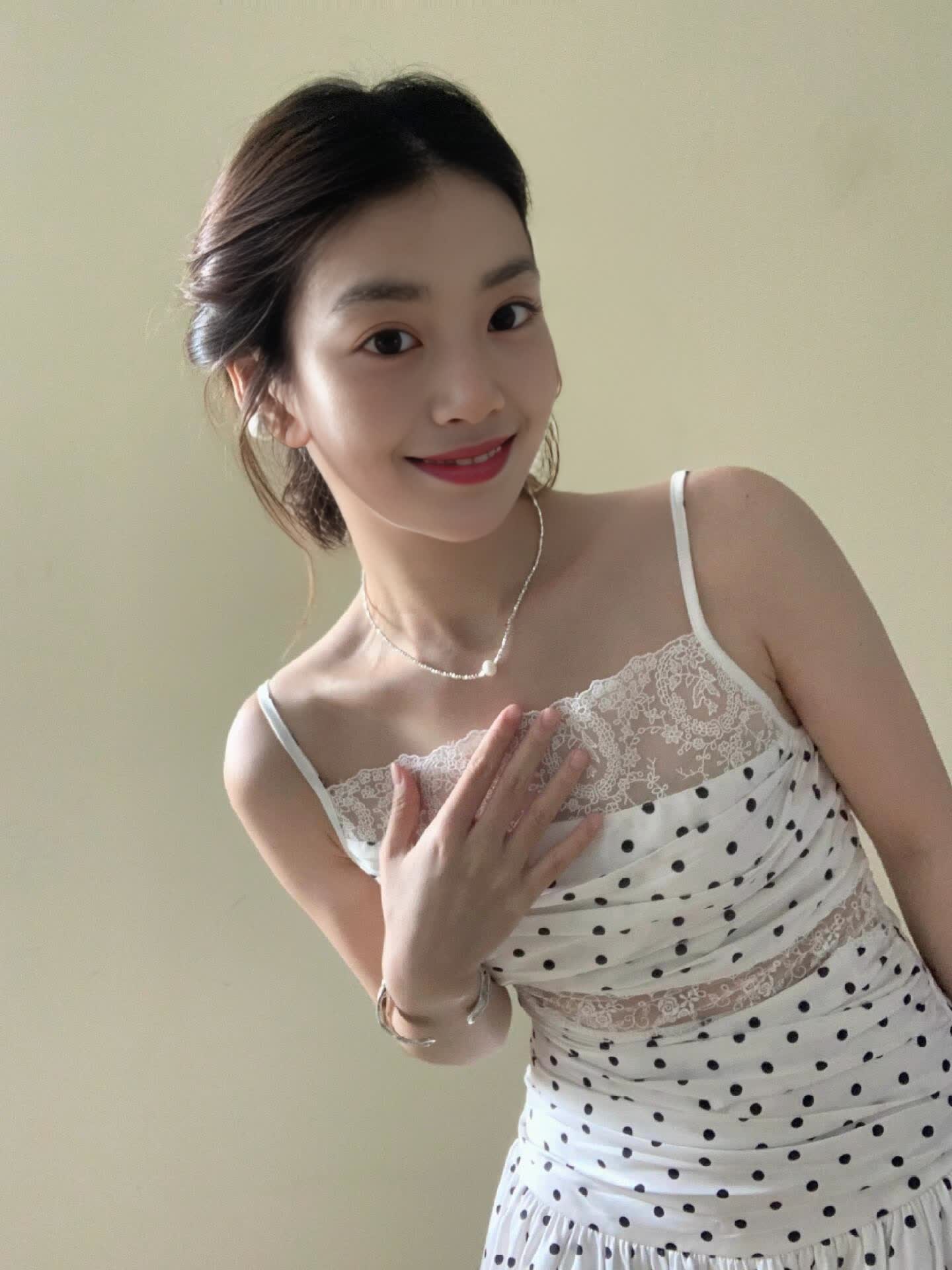 ロングワンピース レース 水玉レース切替優美ロングワンピース