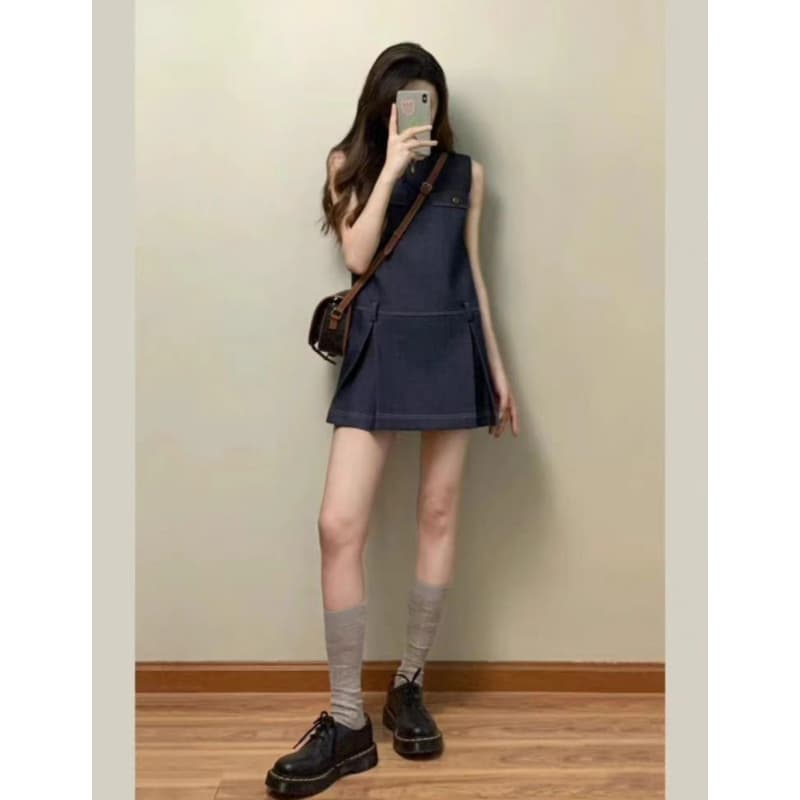 ロングワンピース デニム こなれ感たっぷりデニムワンピース