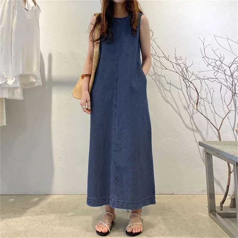 ロングワンピース ナチュラルシルエット ゆったりマキシ丈ワンピース
