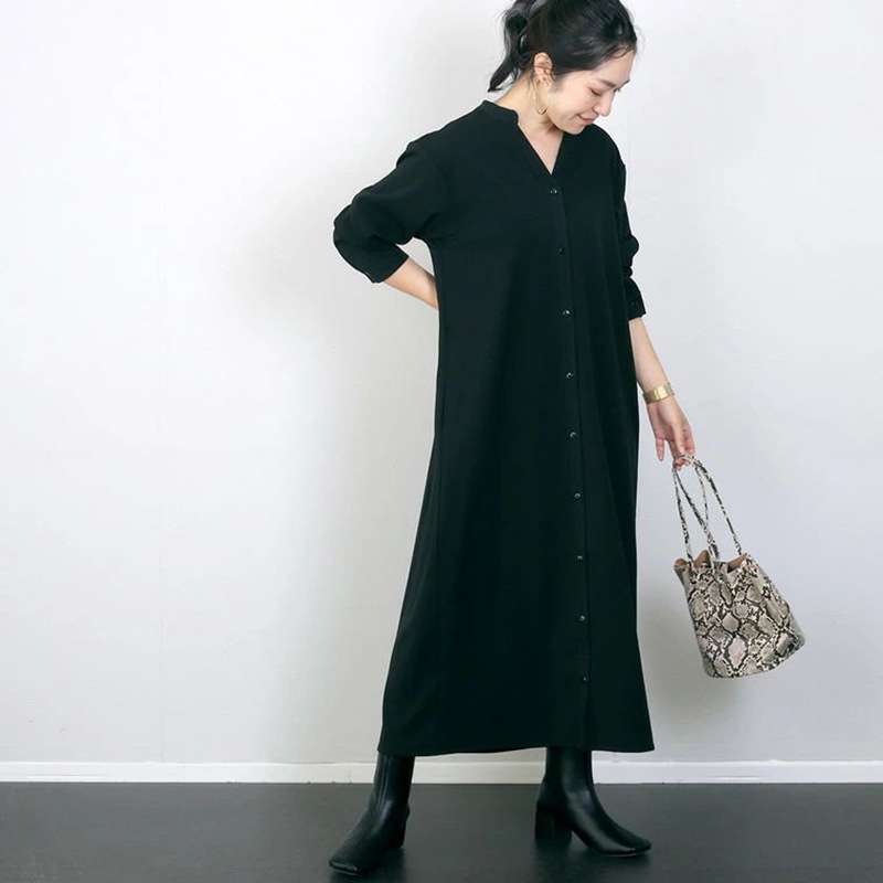 ロングワンピース ゆるシルエットロング羽織りカーディガン
