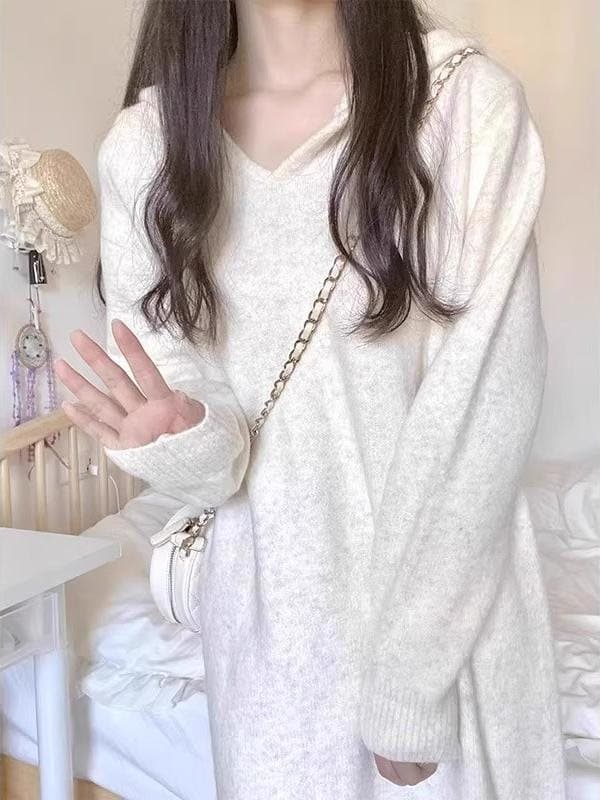 ロングワンピース ふわもこ裏起毛リラックスワンピース