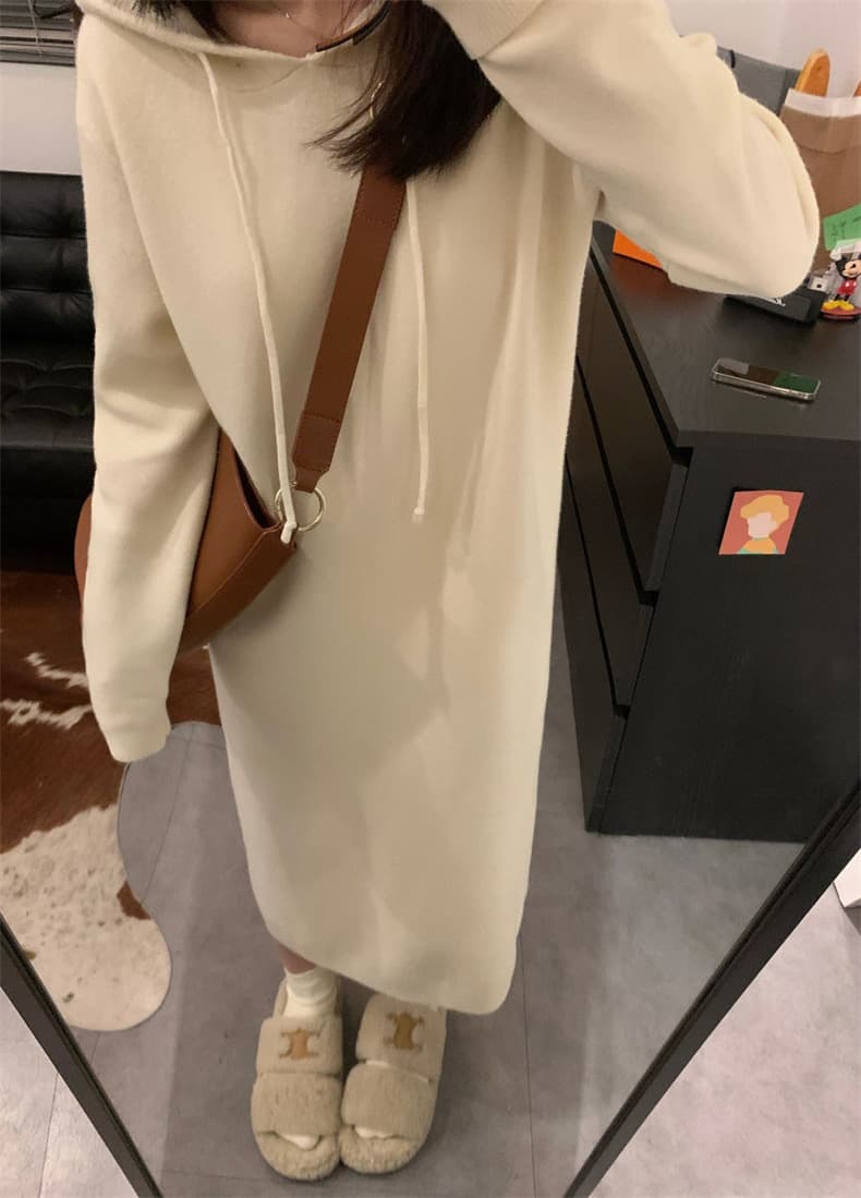 ロングワンピース ゆったりシルエットスウェットワンピース