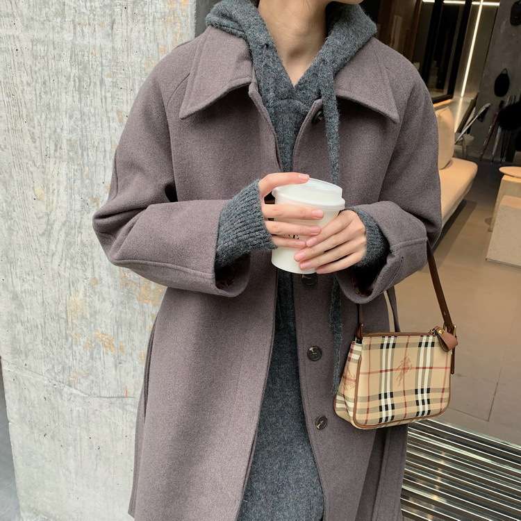 ロングワンピース ゆったりリブニット ロングワンピース