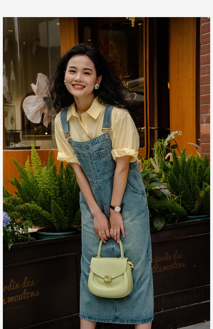 ロングワンピース 優しげなガーデンサロペット