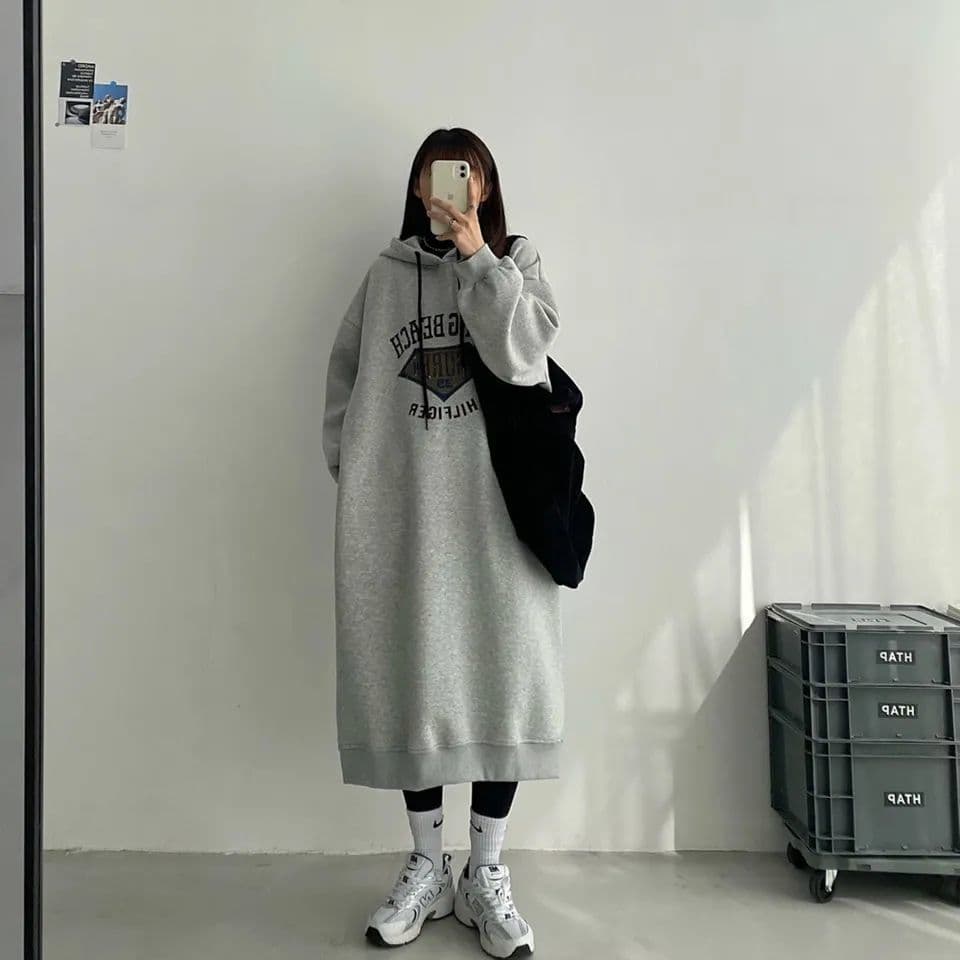 ロングワンピース ストリート系オーバーワンピース