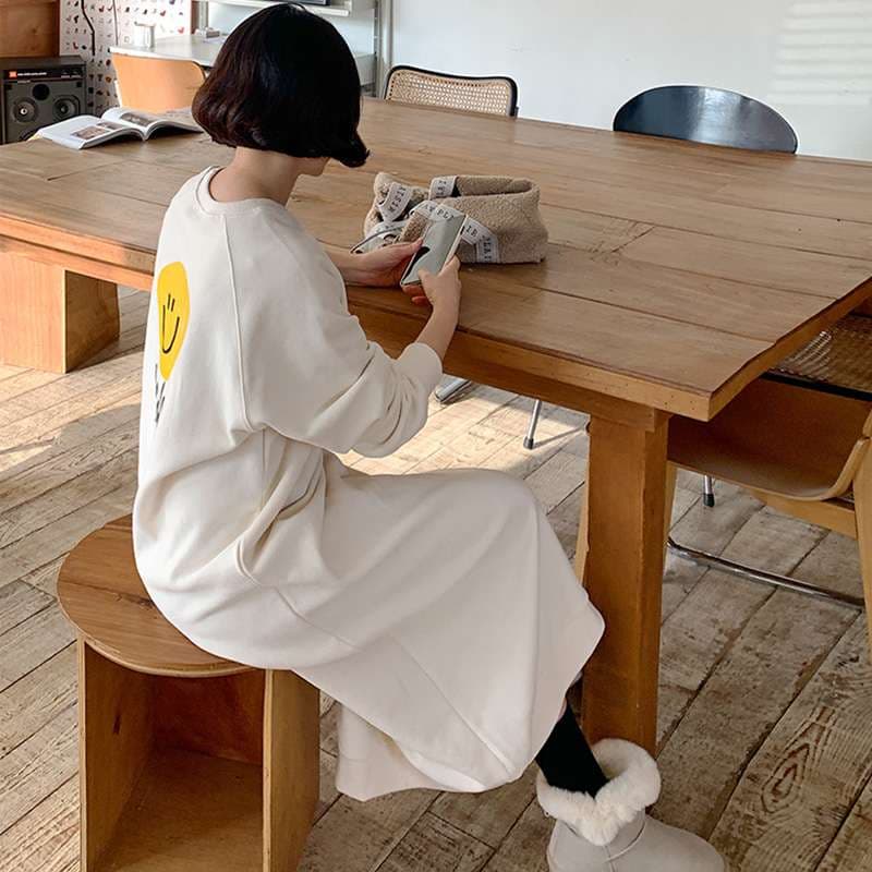 ロングワンピース ニコちゃんルームワンピース