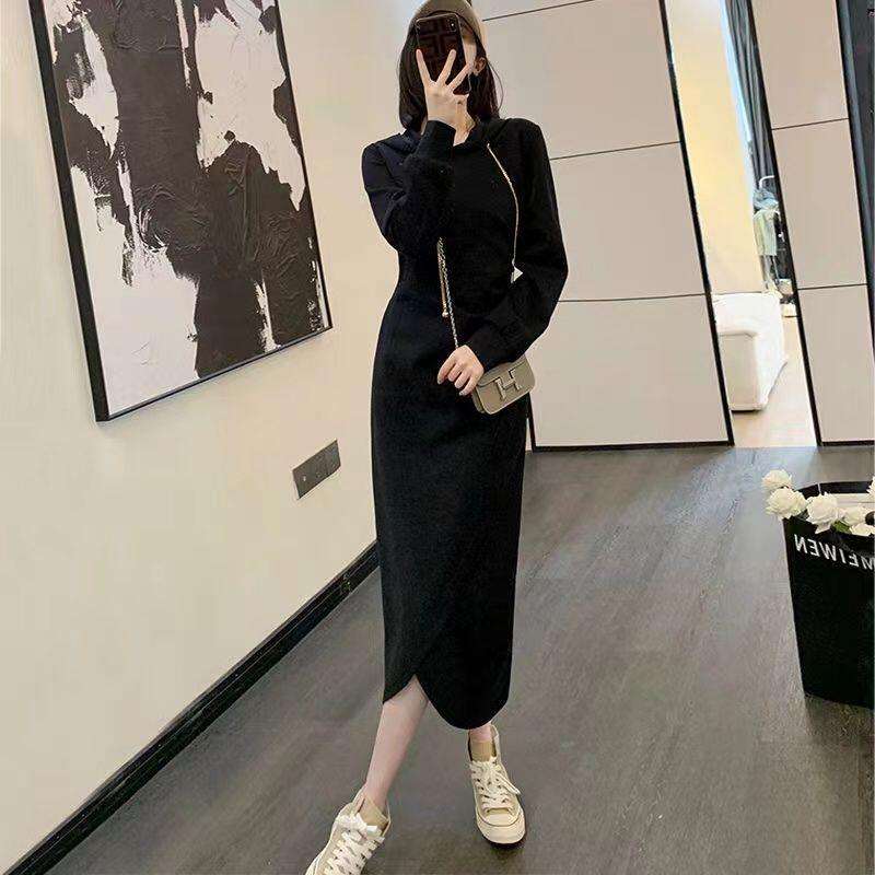 ロングワンピース シンプルラウンジワンピース