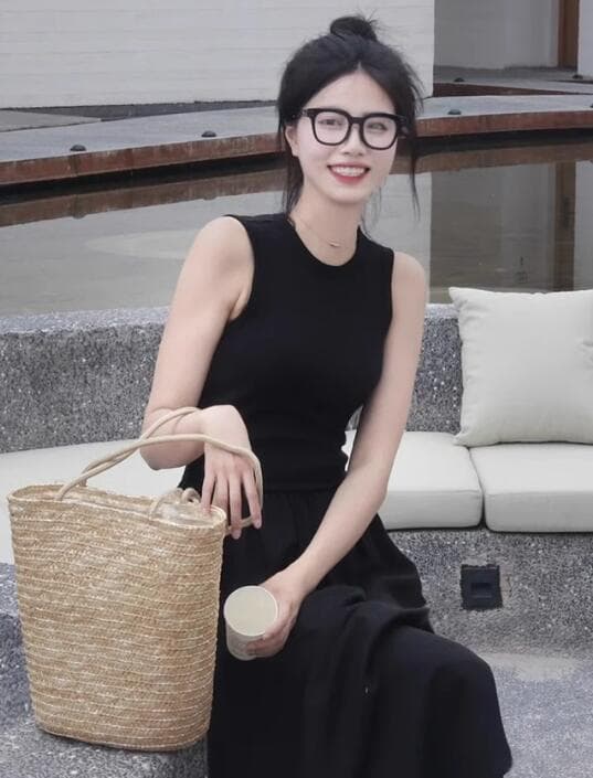 無地ノースリーブロングワンピース女性用