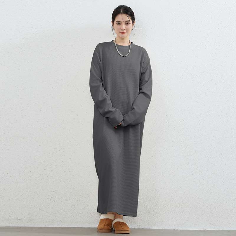 ロングワンピース ゆったり着られる癒しのニットワンピース
