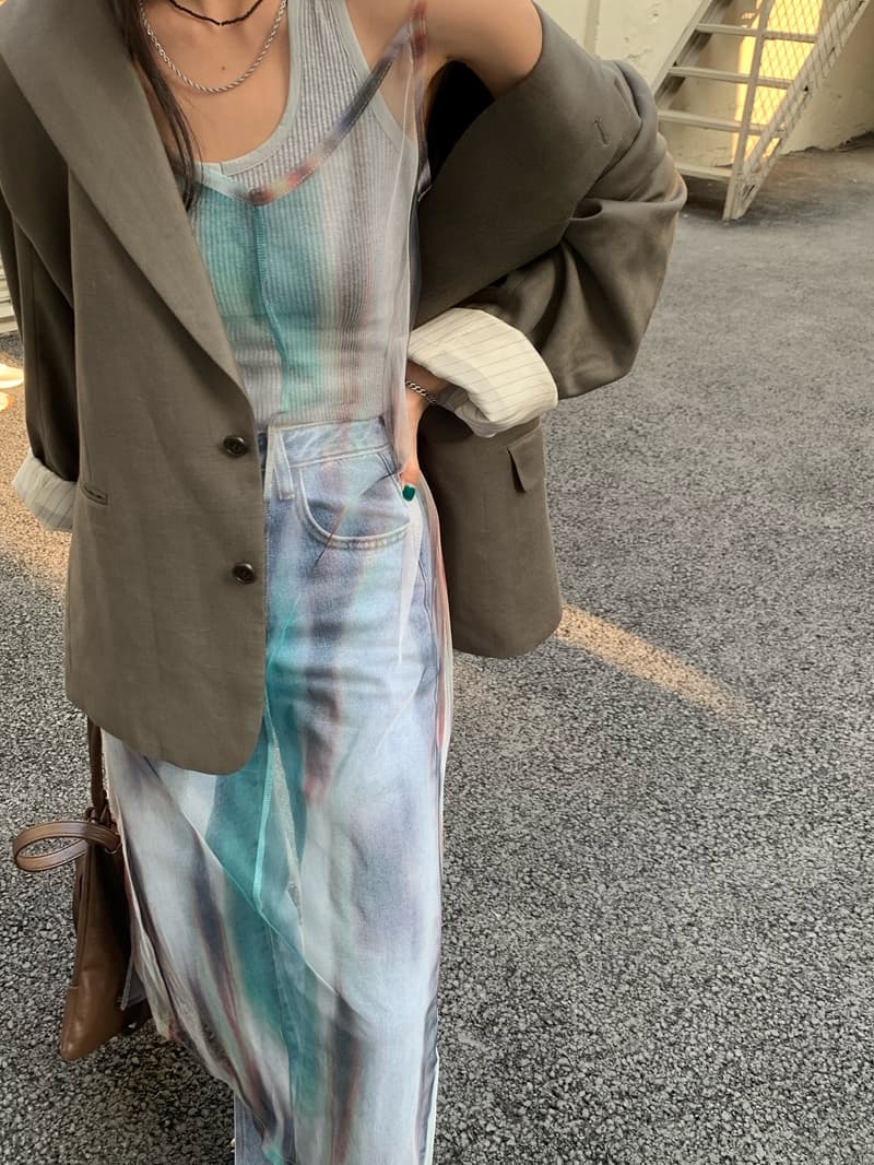 ロングワンピース レース 重ね透け感シフォン風マキシワンピース