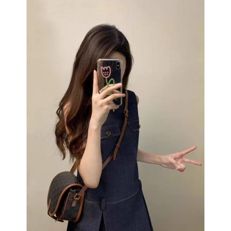 ロングワンピース デニム こなれ感たっぷりデニムワンピース