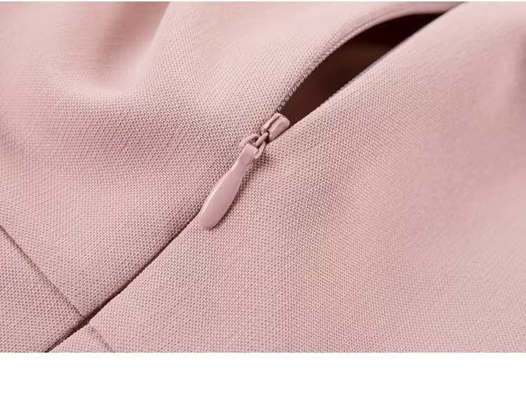 ロングワンピース 上品シャツワンピース夏新作ベルト付きベージュ