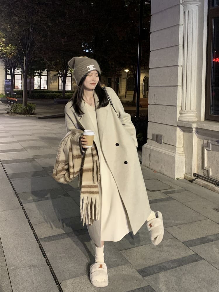 ロングワンピース 大人の雰囲気漂うリブ編みマキシワンピース