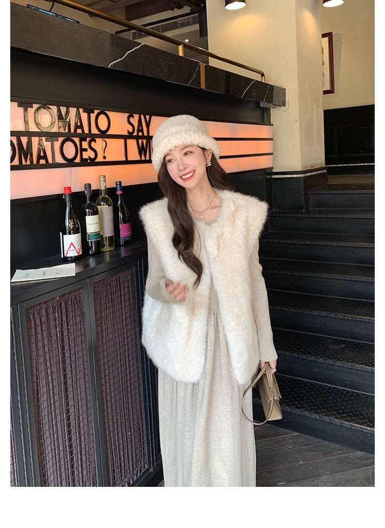 ロングワンピース シャーリング プリンセスニットワンピース