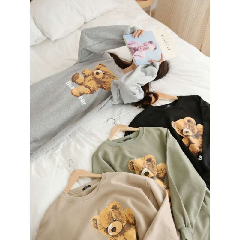 ロングワンピース くまさんあったかゆるふわワンピース