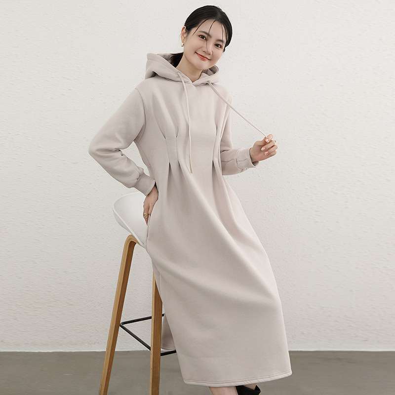 ロングワンピース 秋冬スリムフィットワンピース