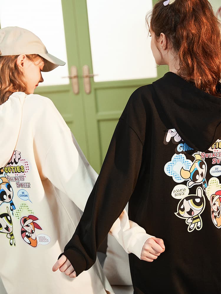 ロングワンピース スウェット パワフルガールズ パーカーワンピース