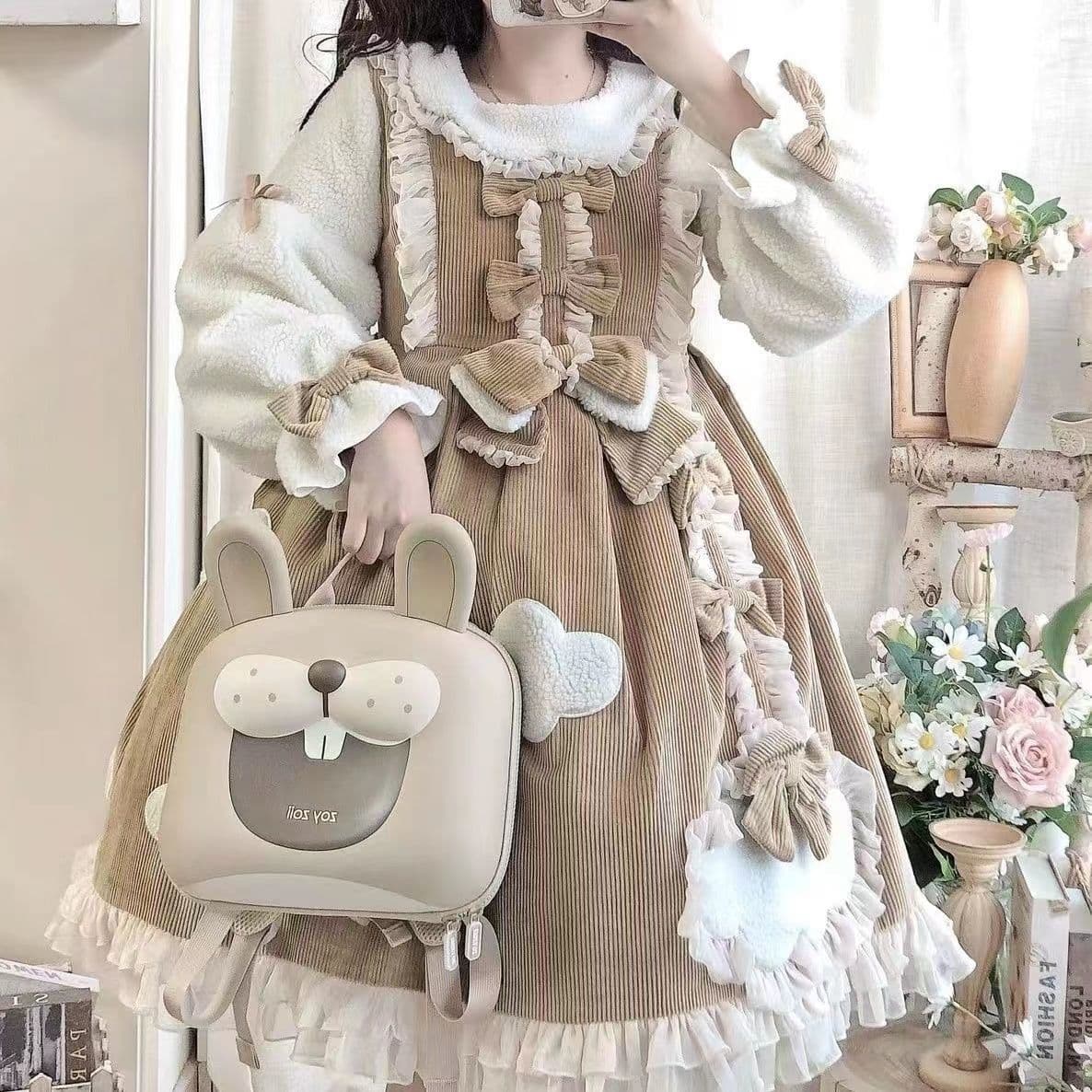 ロングワンピース ふんわり姫袖のロリータワンピース