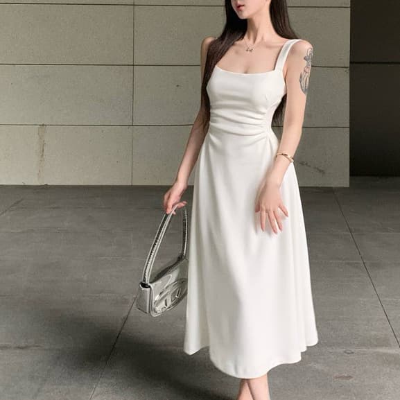上品ノースリーブロングワンピース レディース服 サイズ豊富 2色展開
