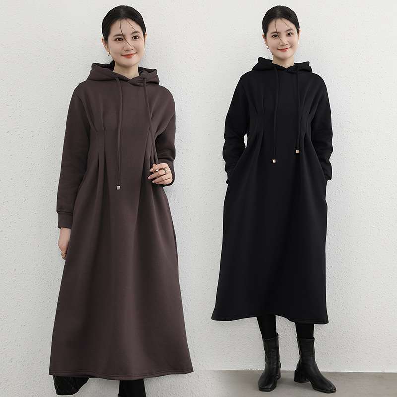 ロングワンピース 秋冬スリムフィットワンピース