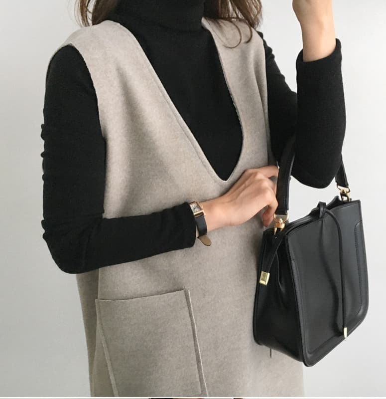 ロングワンピース 秋冬新作 ニット セーター ノースリーブ ロング ワンピース セットアップ