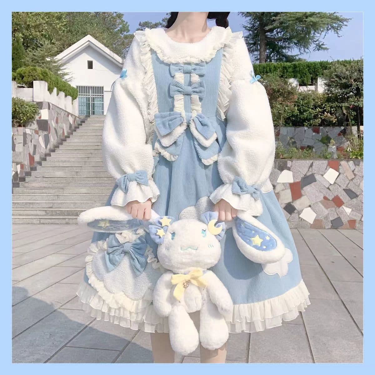 ロングワンピース ふんわり姫袖のロリータワンピース