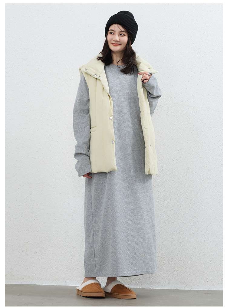 ロングワンピース ゆったり着られる癒しのニットワンピース