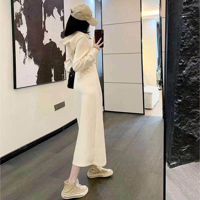 ロングワンピース シンプルラウンジワンピース