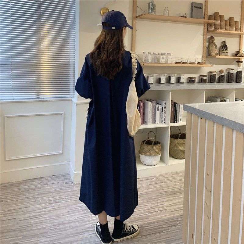 ロングワンピース ふんわり袖のナチュラルワンピース