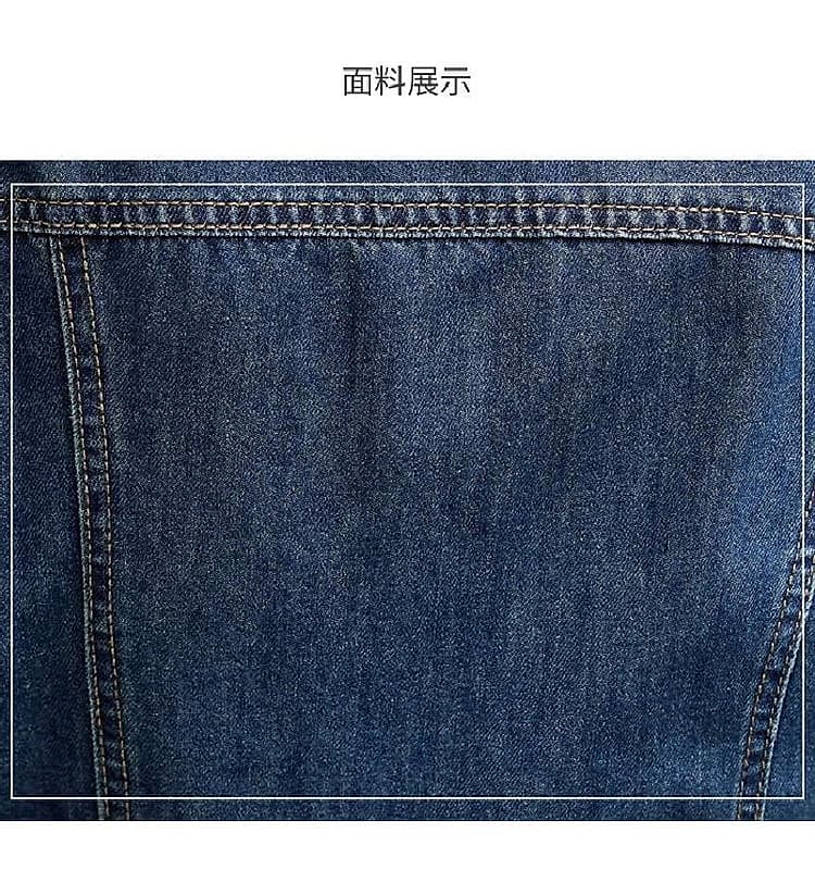 ロングワンピース デニム クラシカルレトロデニムワンピース