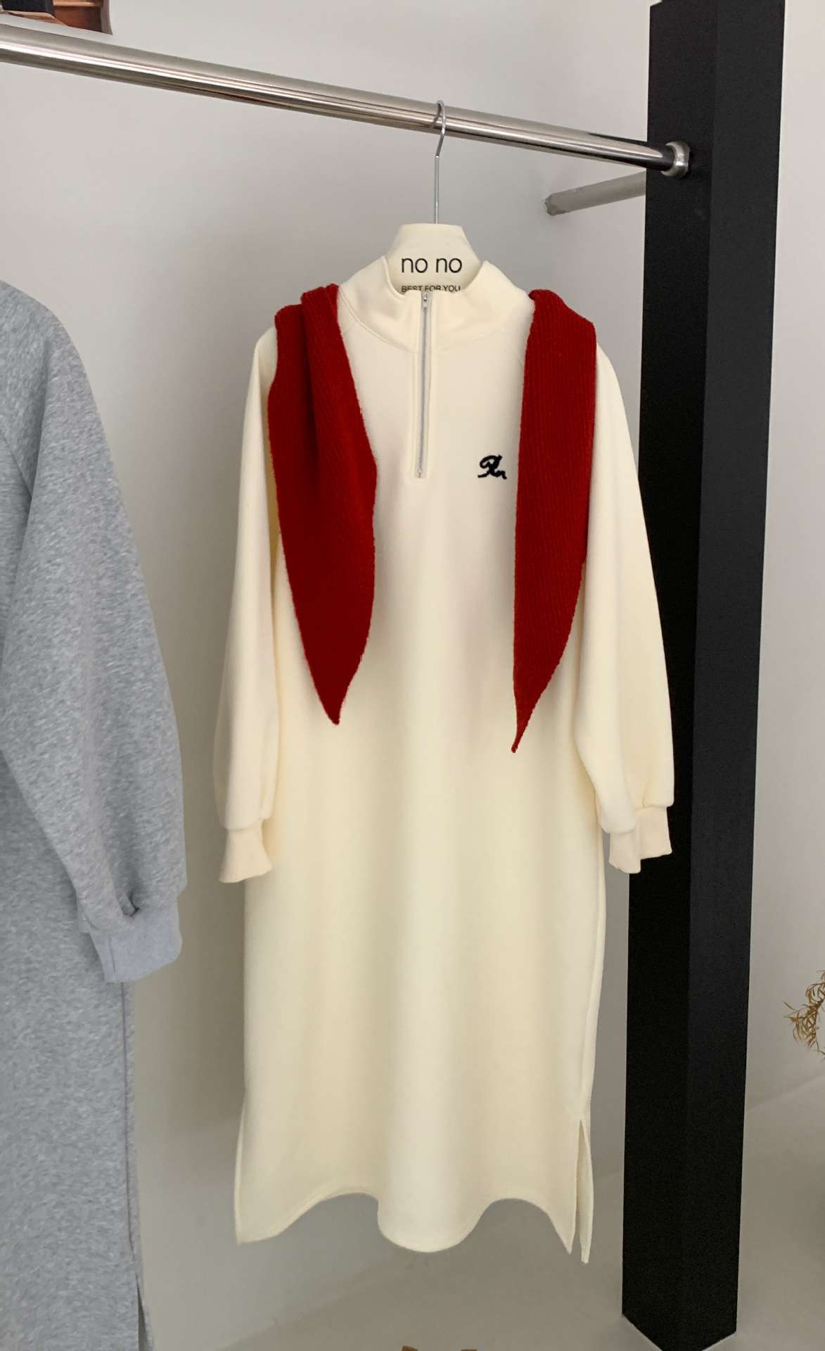 ロングワンピース ゆったりスウェットワンピース