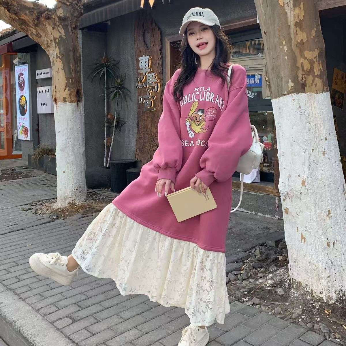 ロングワンピース 優しさ溢れる図書館ワンピース