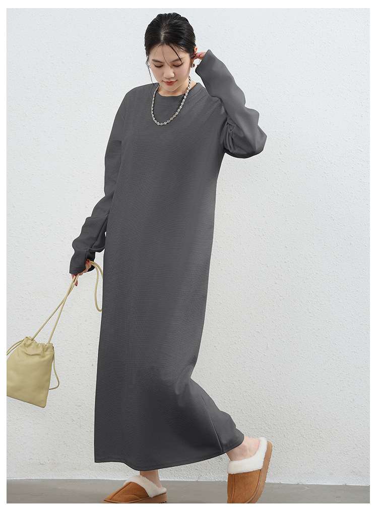 ロングワンピース ゆったり着られる癒しのニットワンピース