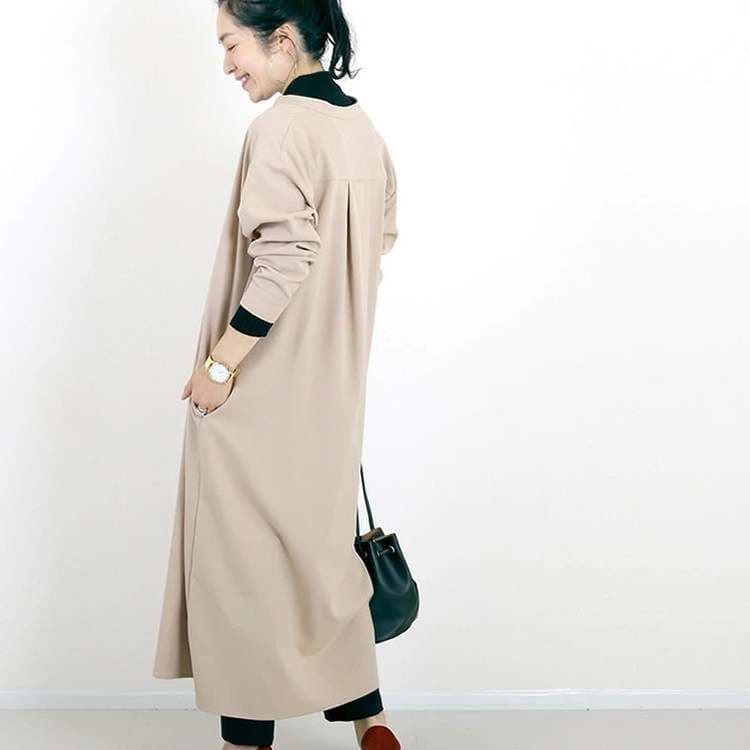 ロングワンピース ゆるシルエットロング羽織りカーディガン