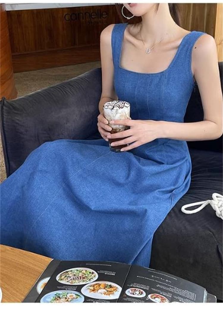 ロングワンピース 夏の大人上品ノースリーブ長袖丈一枚着