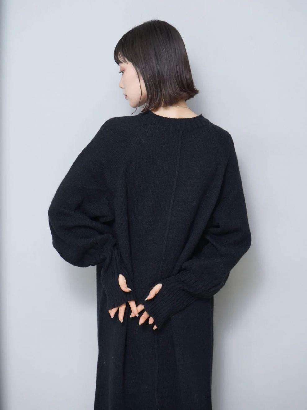 ロングワンピース オーバーサイズ リラックス ニットワンピース