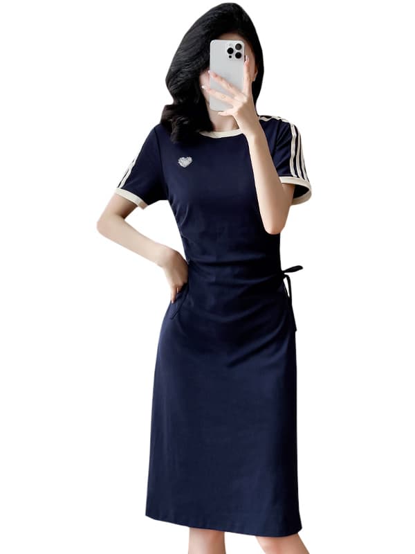 ワンピース スウェット スポーティーワンピース リボン結び