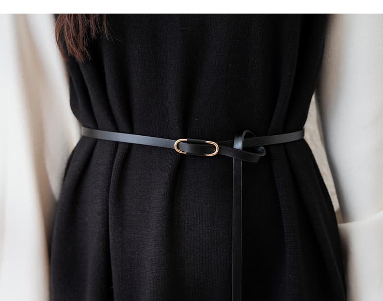 ロングワンピース ニット 配色切替ニットワンピース