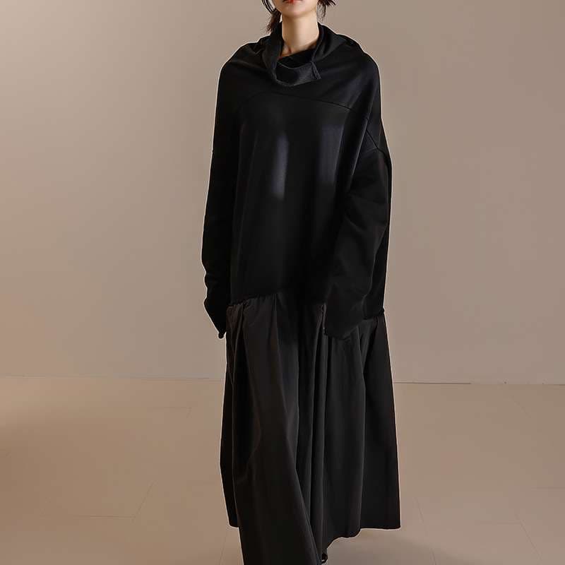 ロングワンピース ゆったりドルマンシルエットたっぷりワンピース