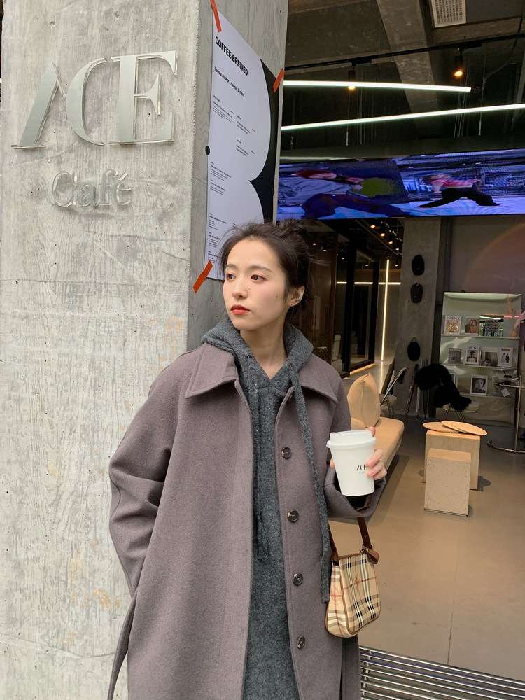 ロングワンピース ゆったりリブニット ロングワンピース