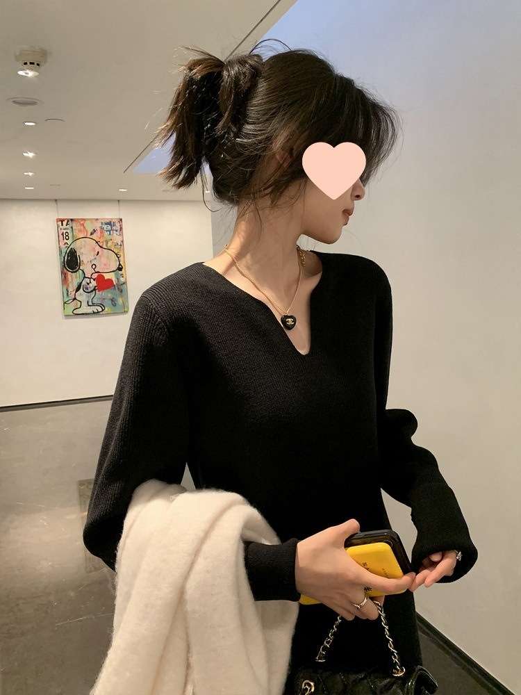 ロングワンピース ゆったりリラックス長袖ニット素材ワンピース