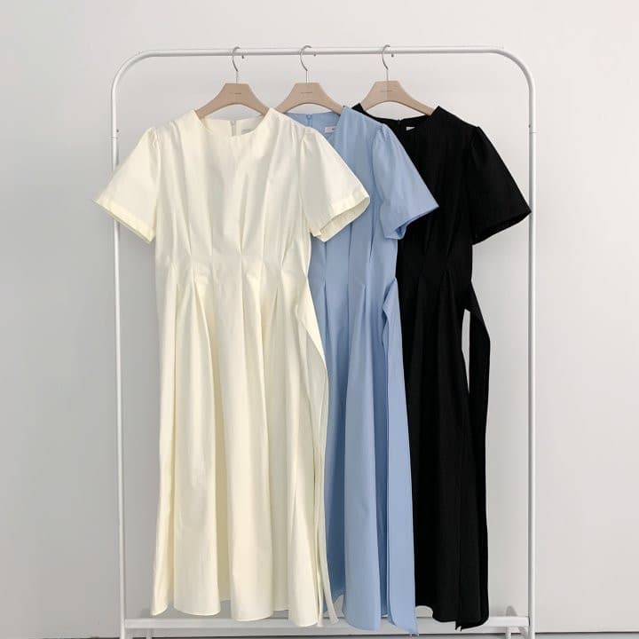 ロングワンピース 韓国風シャツワンピース ロング丈 ベルト付き 半袖 通勤 女性用