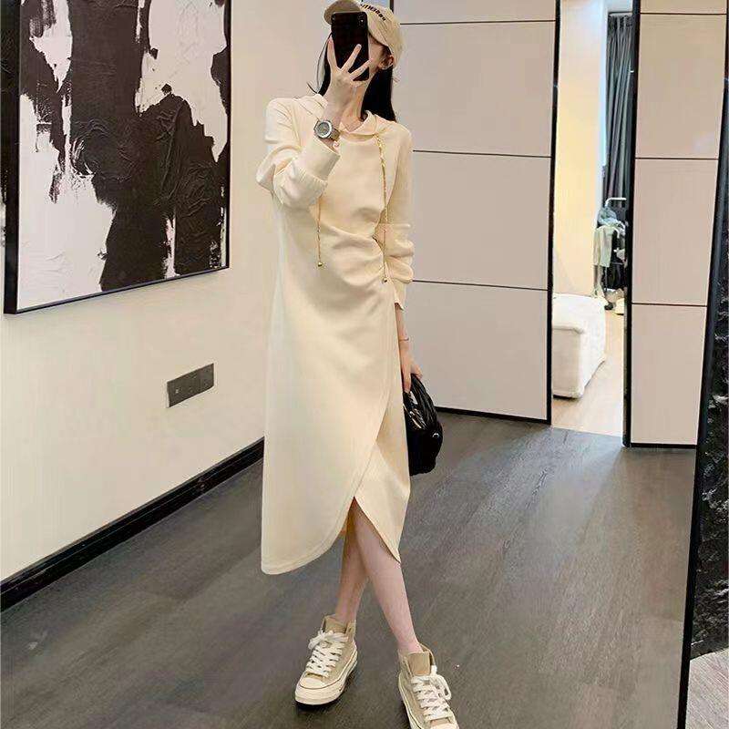 ロングワンピース シンプルラウンジワンピース