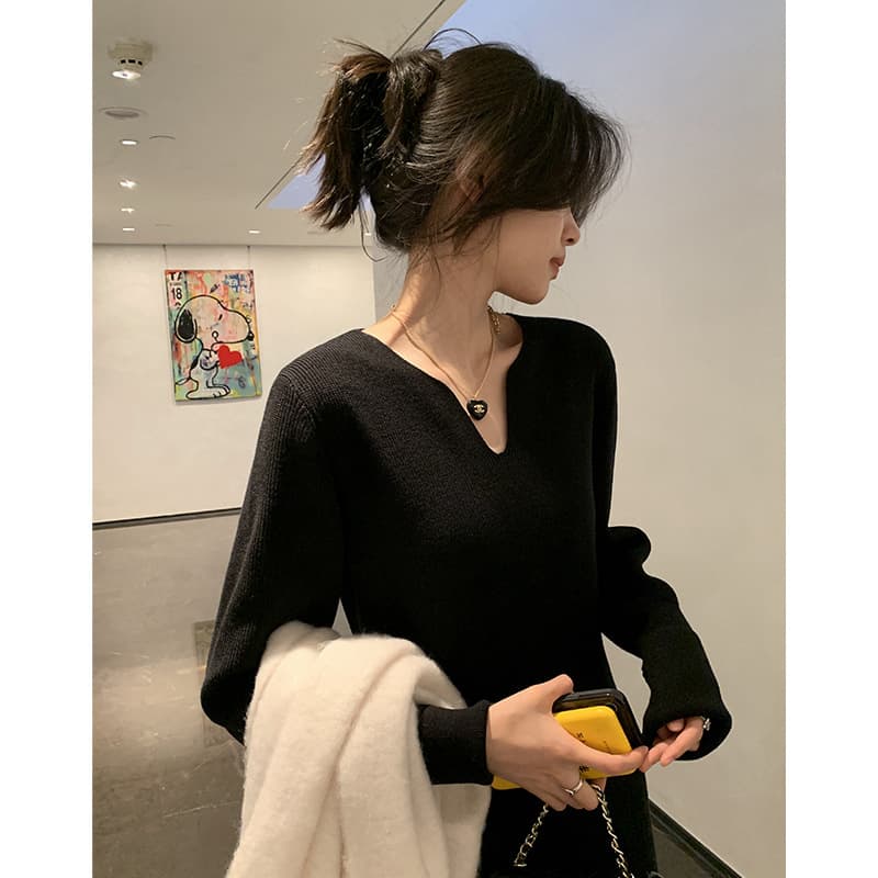 ロングワンピース 大人の雰囲気漂うリブ編みマキシワンピース