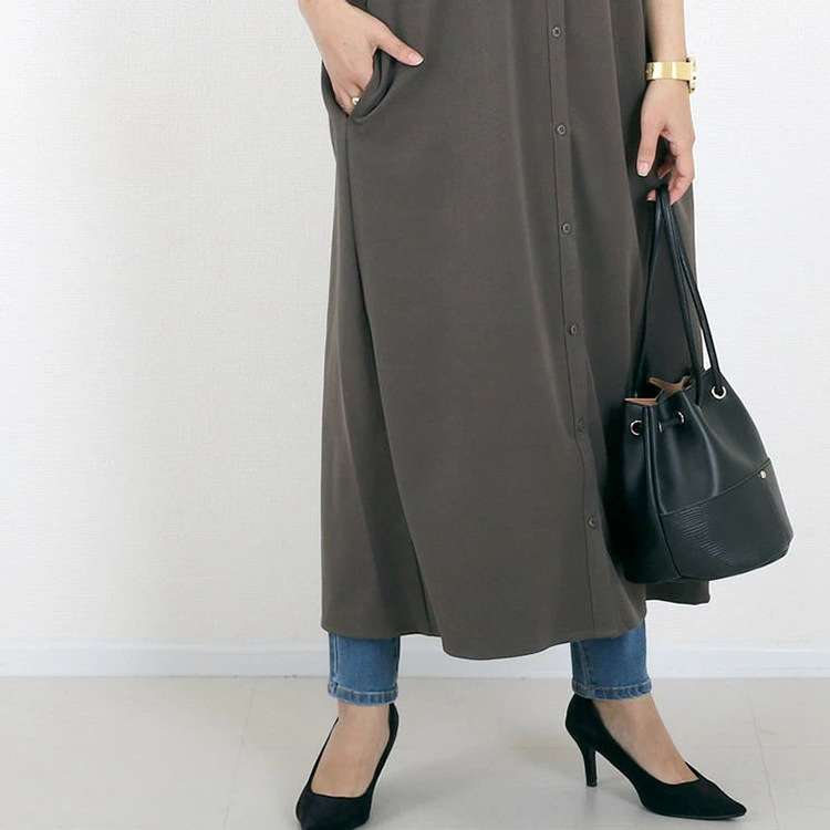ロングワンピース ゆるシルエットロング羽織りカーディガン