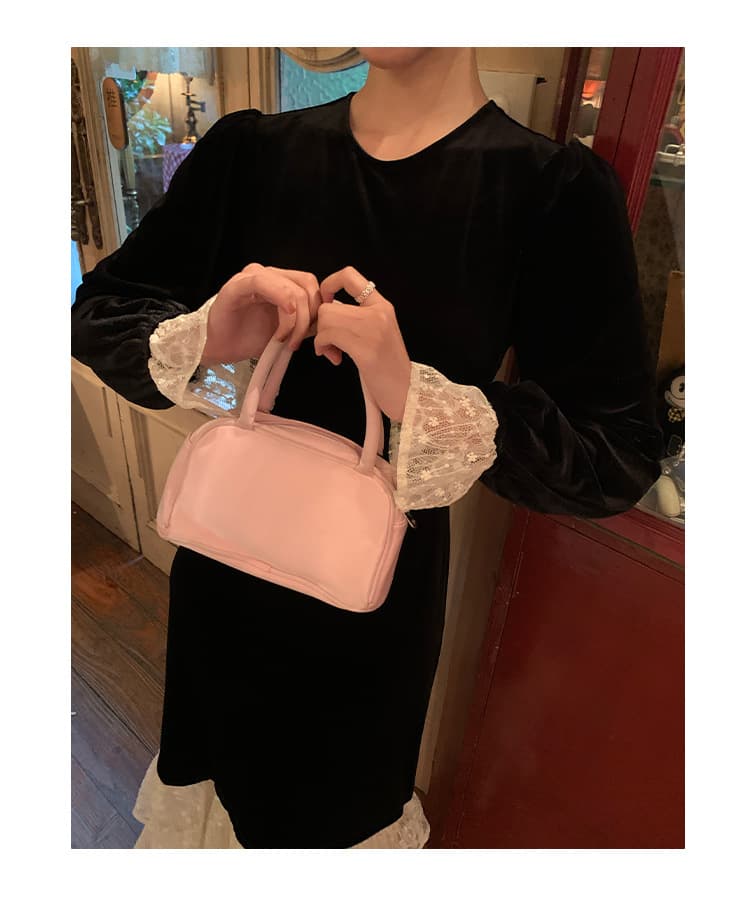 ロングワンピース ベルベットフリル重ね ロングドレス